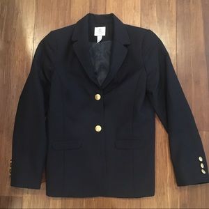 Lands End Boys Navy Uniform Blazer
